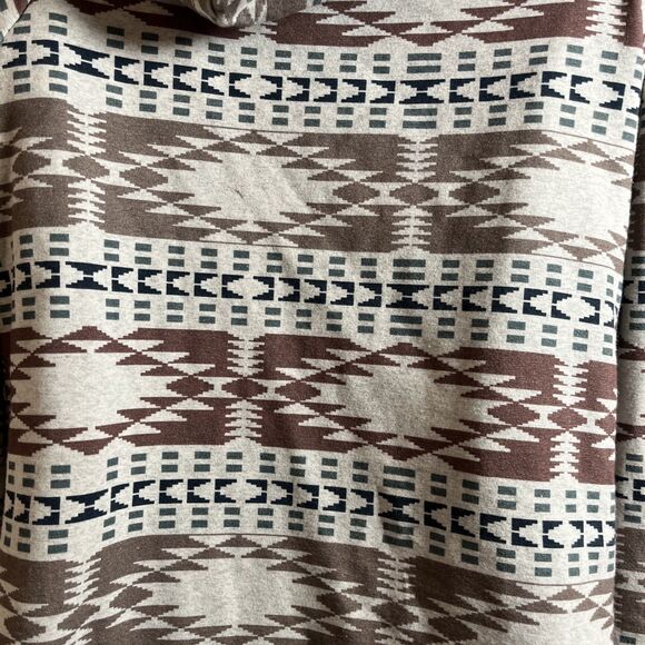Ampersand Avenue Aztec Print Tunic Hoodie Sweatshirt Sz Large - Picture 6 of 6